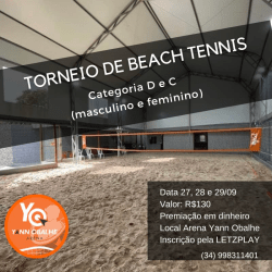 Torneio de Beach Tennis Yann Obalhe - Feminina C