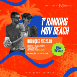 1º Ranking de atletas da MovBeach - MASCULINO