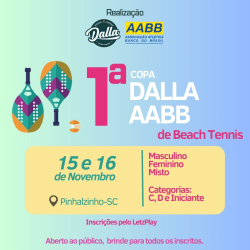 1ª Copa Dalla AABB de Beach Tennis - Iniciante Feminino