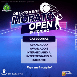 MORATO OPEN 2024 | 6ª EDIÇÃO  - 03 | INTERMEDIÁRIO A