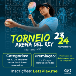 Torneio ARENA DEL REY de Beach Tennis  - Categoria iniciante feminino