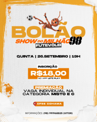 1° BOLÃO SHOW DO MILHÃO 2024 – DIA 26/09 AS 19H.....