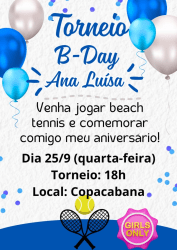 B-Day Ana Luisa Pacito - OPEN (seleção manual da dupla)