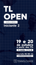 TL OPEN DUPLAS MISTAS INCIANTE 2 - Duplas mista iniciante 2