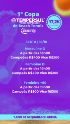 1ª COPA  TEMPERSUL - Masculino D - 18 hs