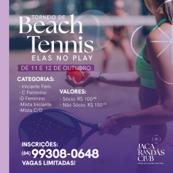 Torneio de Beach Tennis Elas no Play - Categoria Iniciante Feminino 