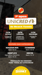 1° Open Unicred de Beach Tennis - OPEN MASCULINA