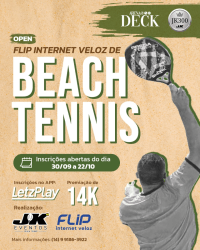 OPEN FLIP INTERNET VELOZ DE BEACH TENNIS JK300 - FEMININA INICIANTE