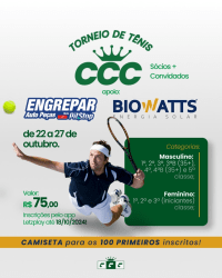 Torneio de tênis CCC etapa: Engrepar e Biowatts  - 1ª Classe feminino