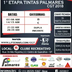 1ª Etapa Tintas Palmares CGT 2018 - Categoria C