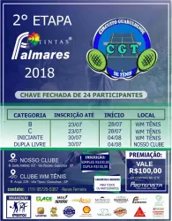 2º Etapa Tintas Palmares CGT 2018 - Categoria B