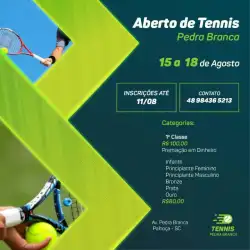 Aberto de Tennis Pedra Branca - Principiante