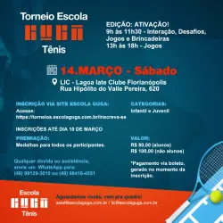 Torneio ATIVAÇÃO Escola Guga Tênis - Bola Verde B - 9 a 11 anos Quadra Normal