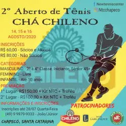 2° Aberto de Tênis CHÁ CHILENO - c(Quarta Classe)