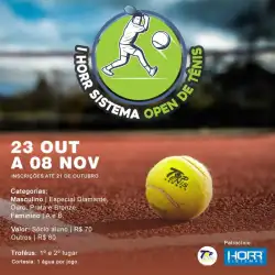 I HORR SISTEMAS OPEN DE TENIS - 500 - CATEGORIA OURO MASCULINA - BRASIL CUP - 1.000