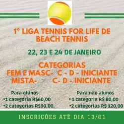 1° ETAPA LIGA TENNIS FOR LIFE DE BEACH TENNIS 2021 - Masculino D