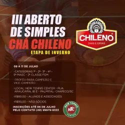 3° Aberto de simples CHÁ CHILENO, etapa inverno - 2º Classe