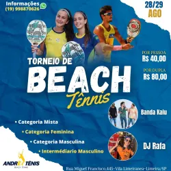 1º OPEN BEACH TENNIS (ACADEMIA ANDRÉ TÊNIS) - DUPLA MISTA