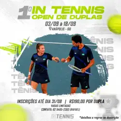 1ª In Tennis Open de Duplas - FEMININO A+B