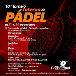 10 Torneio Interno de Padel CCPF  - 5 CLASSE