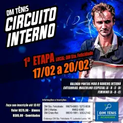 1ª Etapa Circuito Interno Dm Tênis 2022 - Circuito Interno DM Tênis 1° Etapa - Masculino C