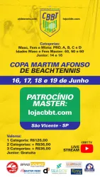 CBBT 15 - COPA MARTIM AFONSO DE BEACH TENNIS - AMADOR - Dupla Mista D