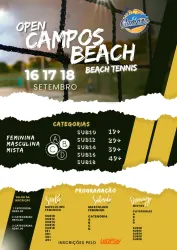 Open Campos Beach - 16, 17 e 18 Setembro  - Sub 10 Feminina