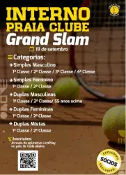 Grand Slam - Praia Clube (Campeonato Interno de tennis de campo) - 1ª Classe Masculino - Duplas
