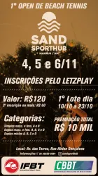 CBBT100 - 1º Open de Beach Tennis  SAND SPORTHUB - Dupla Masculina D