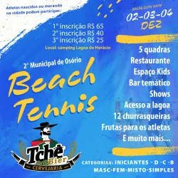 2° Municipal de Beach Tennis de Osório - Copa Tchê Bier Cervejaria - Iniciantes simples masculino