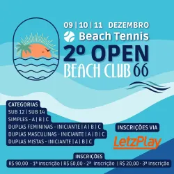 2º OPEN DE BEACH TENNIS BEACH CLUB 66 - Simples - Masculino C