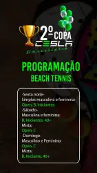 2º Copa CESLA - Beach Tennis - Mista B