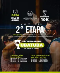 2ª Etapa Circuito Arena Ubatuba de Beach Tennis - Feminino B