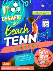 1° DESAFIO DE BEACH TENNIS SIMPLES - HEXAGRIT PNA - SIMPLES C MASCULINO