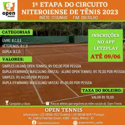 1º Etapa do Circuito Niteroiense de Tênis - Liv C