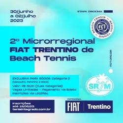 II MICRORREGIONAL ¨FIAT TRENTINO¨ DE BEACH TENNIS – (2º Micro FCT) - Duplas Masculino - D