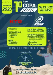 COPA RAKA DE BEACH TENNIS (1°ETAPA) RK 200 - DUPLA MASC. OPEN