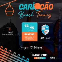 CBBT25 / FBTRJ100 - CARIOCÃO BEACH TENNIS - Dupla Masculina A