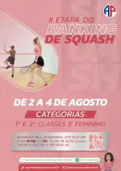 II ETAPA DO RANKING DE SQUASH - TEMPORADA DE VERÃO - 1ª CLASSE