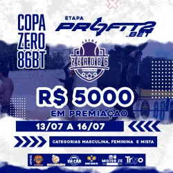 COPA ZERO86 BT - ETAPA PROFIT 2.BET  - MASCULINA OPEN