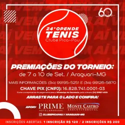 24º Open de Tennis Pica Pau Country Club - 4ª CLASSE  - Tênis 
