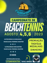Vem aí… 3º torneio de Beach Tennis da arena @californiabeachtennis - Misto B