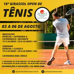18º Girassol Open de Tenis - Masculino 35 a 44 Anos