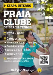 1ª Etapa Interno - Beach Tennis 2023 - Feminino D
