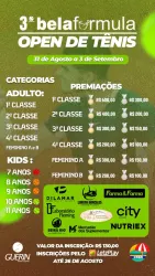 3º Belafórmula Open de Tênis - 2ª Classe