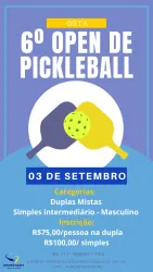 6º OPEN DE PICKLEBALL - SIMPLES INTERMEDIÃRIO - MASCULINO