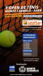 1º OPEN DE TÊNIS MONTE CARMELO E AABB
