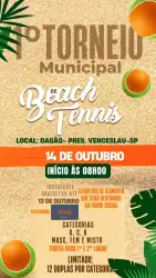  1º  Torneio Municipal de Beach tennis - Presidente Venceslau -SP - Masculina D