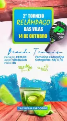 2° TORNEIO RELÂMPAGO DAS VILAS  - Duplas Masculino A