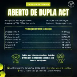 ABERTO DE DUPLA ACT - 6º Classe – Soma 12